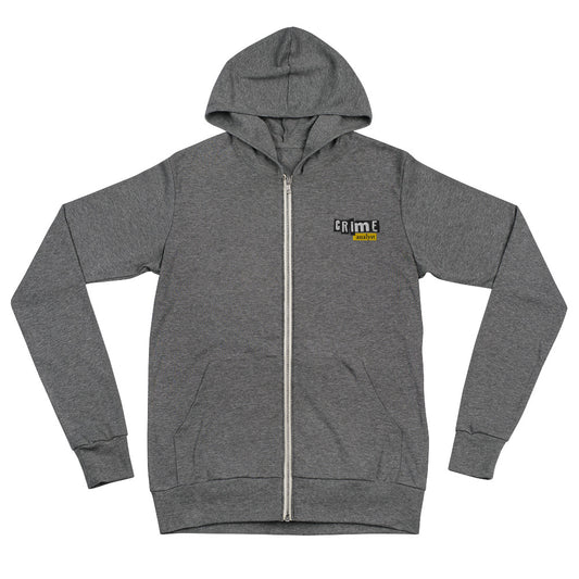 Unisex Embroidered Zip hoodie